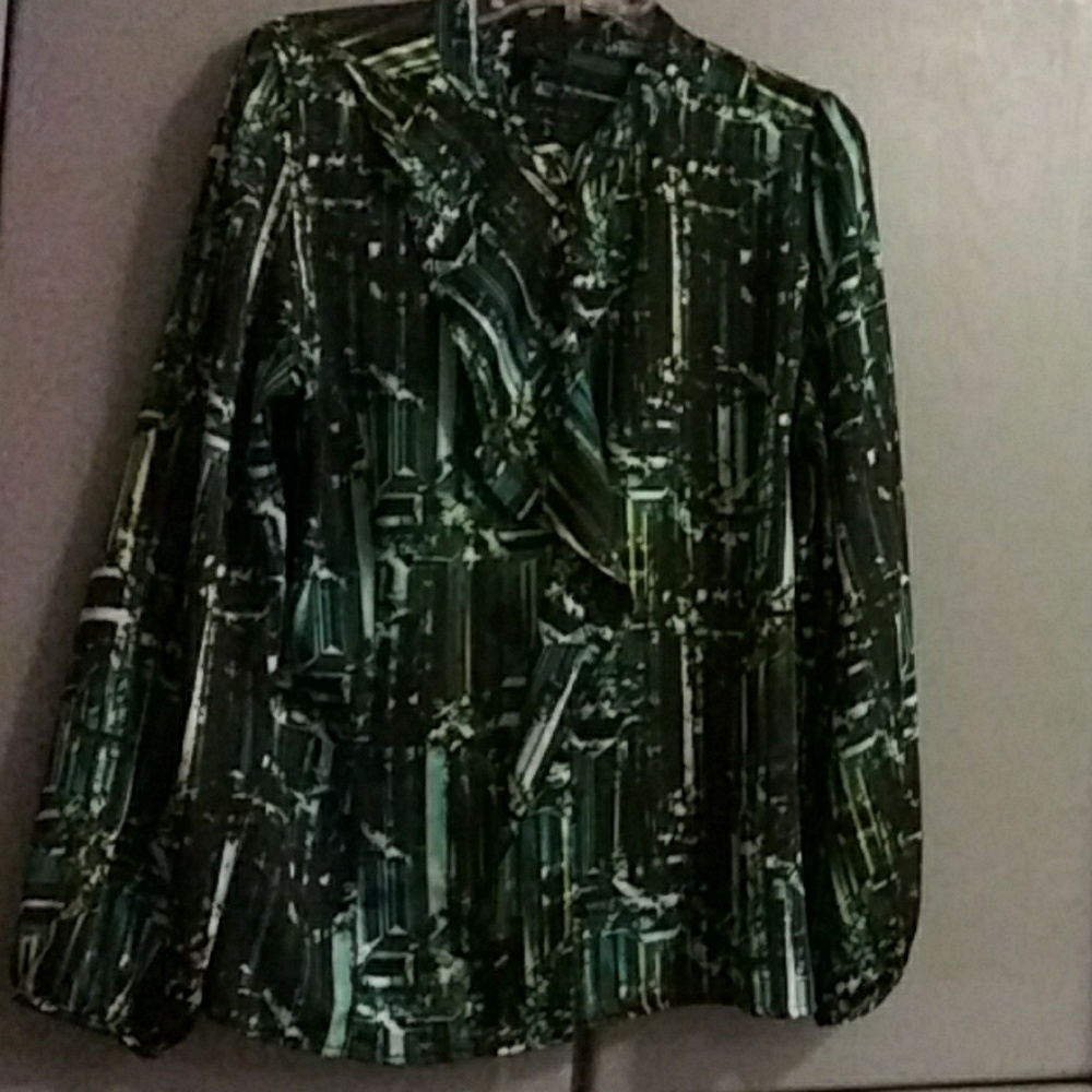 Ruffle Long Sleeved Blouse